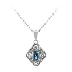 London Blue Topaz Silver Necklace