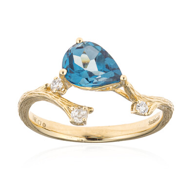 14K London Blue Topaz Gold Ring (Smithsonian)