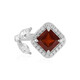 Hessonite Garnet Silver Ring