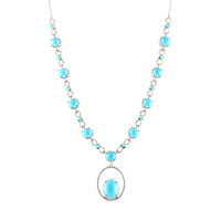 Sleeping Beauty Turquoise Silver Necklace