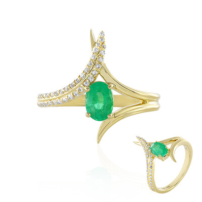 9K Colombian Emerald Gold Ring (de Melo)