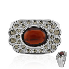 Mozambique Garnet Silver Ring (Annette classic)