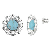 Turquoise Silver Earrings