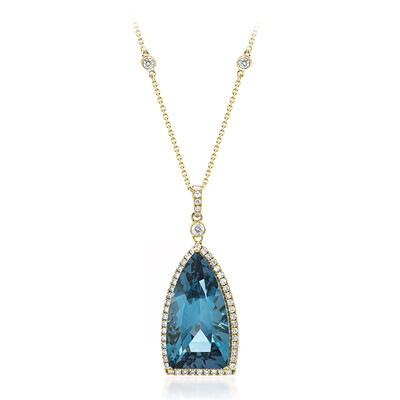 14K London Blue Topaz Gold Necklace