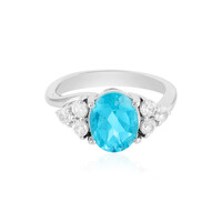 Paraiba Color Topaz Silver Ring