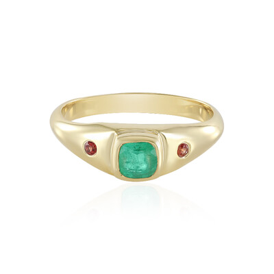 Russian Emerald Silver Ring