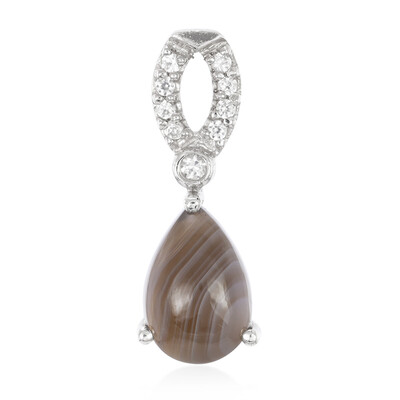 Botswana Agate Silver Pendant