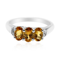 Cognac Scapolite Silver Ring