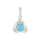 Blue Ethiopian Opal Silver Pendant (Granulieren)