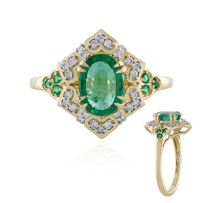 18K AAA Zambian Emerald Gold Ring (D'vyere)