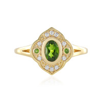 Russian Diopside Silver Ring