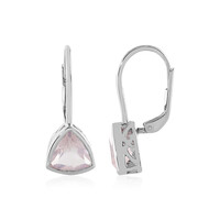 Rose Quartz Silver Earrings