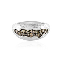 I2 Champagne Diamond Silver Ring (de Melo)