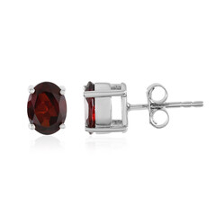 Mozambique Garnet Silver Earrings