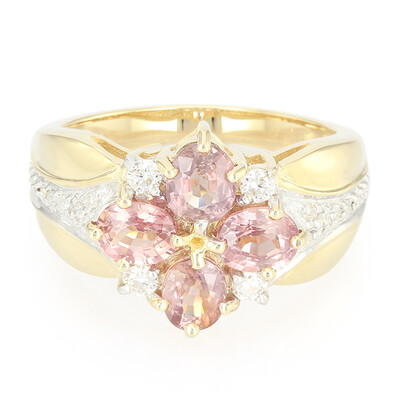 18K Unheated Padparadscha Sapphire Gold Ring (AMAYANI)