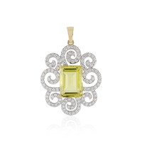 9K Ouro Verde Quartz Gold Pendant (SUHANA)