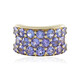 9K AAA Tanzanite Gold Ring (de Melo)