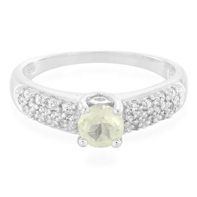 Prehnite Silver Ring