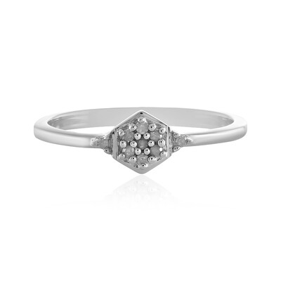 I3 (H) Diamond Silver Ring