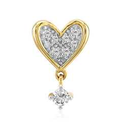 9K SI1 (G) Diamond Gold Pendant