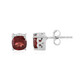 Mozambique Garnet Silver Earrings