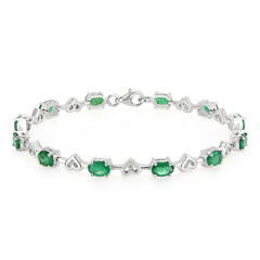 Zambian Emerald Silver Bracelet