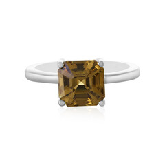 Yellow Zircon Silver Ring