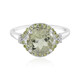 Green Amethyst Silver Ring