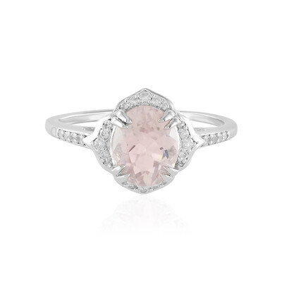 Rose Quartz Silver Ring