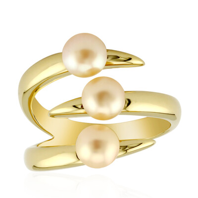 Peach Freshwater Pearl Silver Ring (TPC)