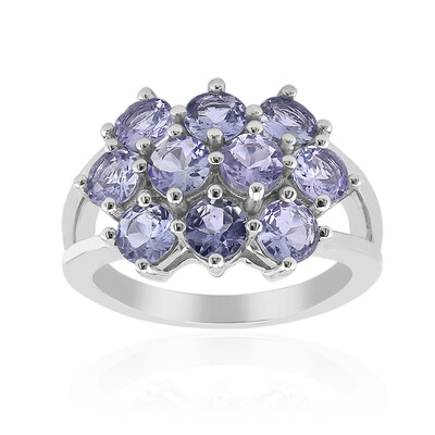 Unheated Tanzanite Silver Ring