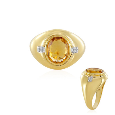 Madeira Citrine Silver Ring