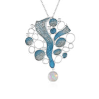 Welo Opal Silver Necklace (Adela Silber)