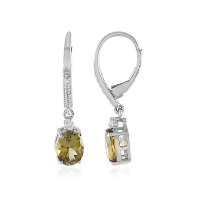 9K Unheated Yellow Tanzanite Gold Earrings