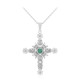 Emerald Silver Necklace