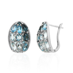 London Blue Topaz Silver Earrings