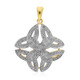 9K I2 (H) Diamond Gold Pendant