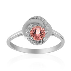 Nigerian Pink Tourmaline Silver Ring