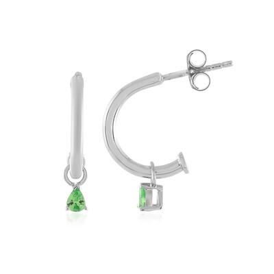 Tsavorite Silver Earrings