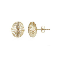 9K I3 Champagne Diamond Gold Earrings (Ornaments by de Melo)