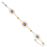 Baltic Amber Silver Bracelet