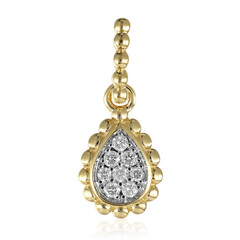 9K SI1 (G) Diamond Gold Pendant