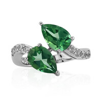 Butterfly Green Topaz Silver Ring