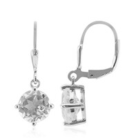 White Topaz Silver Earrings