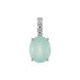 Aqua Chalcedony Silver Pendant