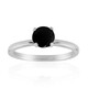 Black Spinel Silver Ring