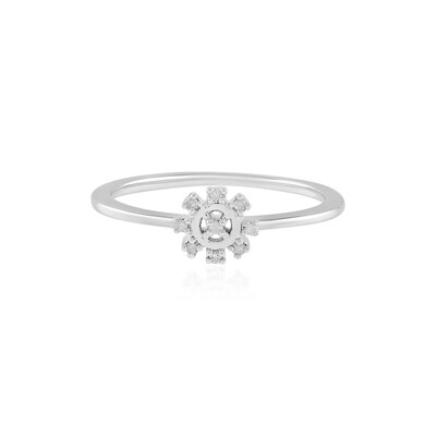 I2 (I) Diamond Silver Ring