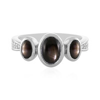 Black Star Sapphire Silver Ring