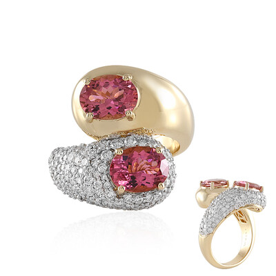 14K AAA Brazilian Pink Tourmaline Gold Ring (SUHANA)