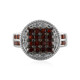 Red Garnet Silver Ring